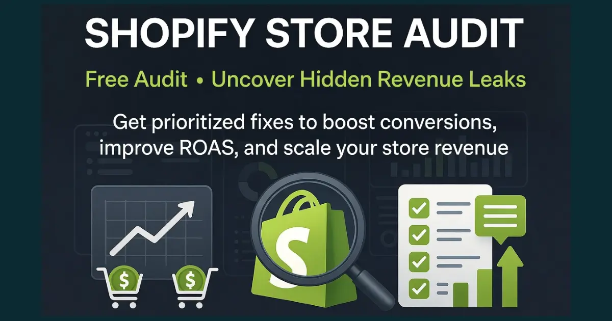 Shopify Store Conversion Audit dashboard showing health score, niche benchmarks, and prioritized CRO fixes for ecommerce brands